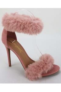 Fur fashion heels