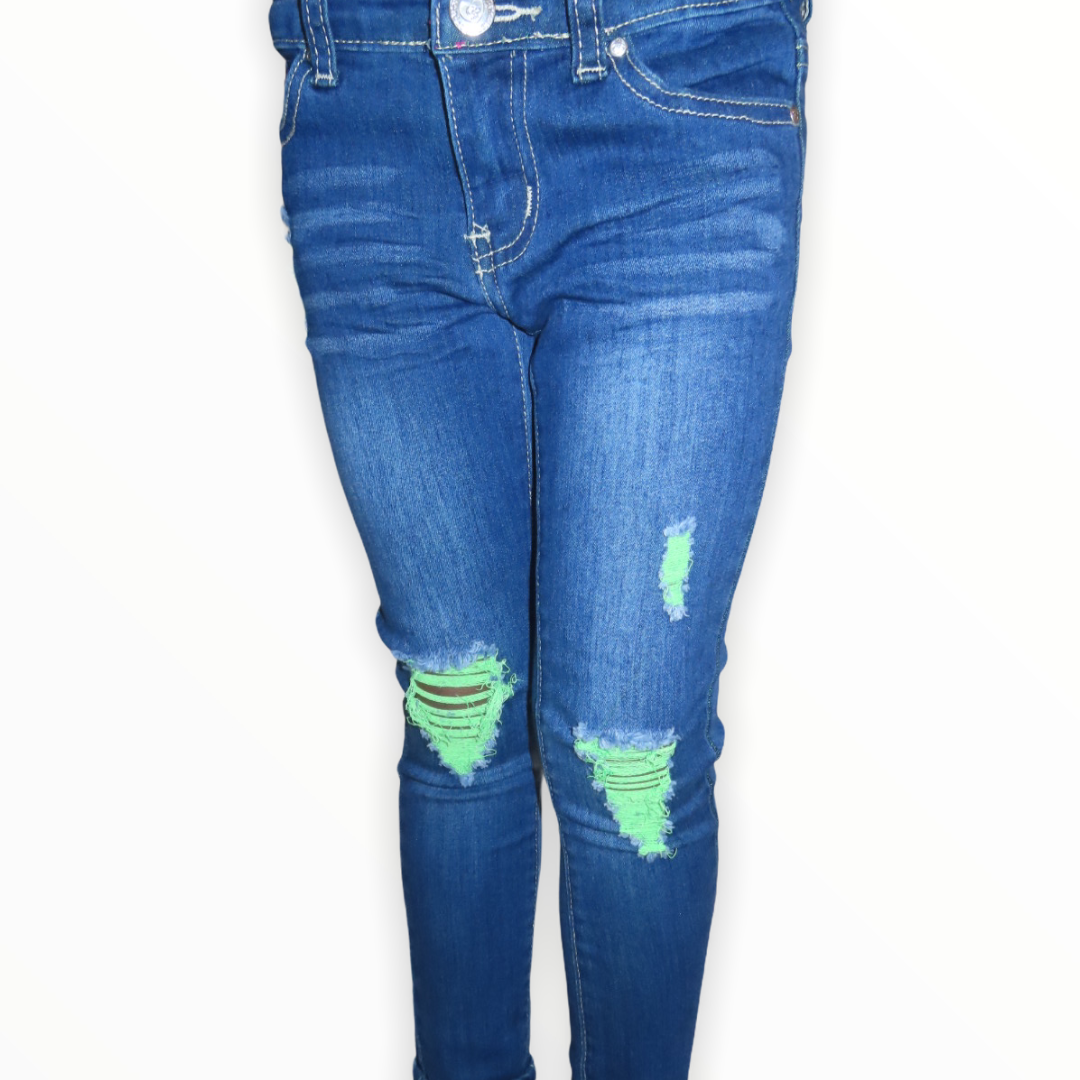 Blue Denim pants w/ color thread