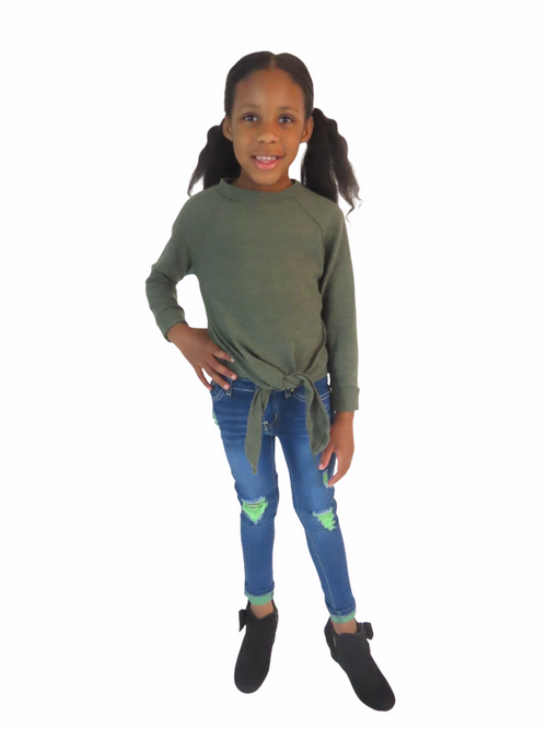 Blue Denim pants w/ color thread