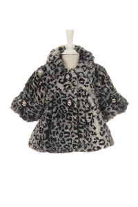 Gray leopard coat