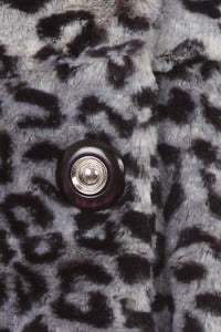 Gray leopard coat
