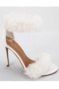 Fur fashion heels