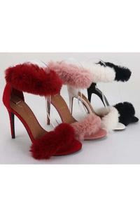 Fur fashion heels