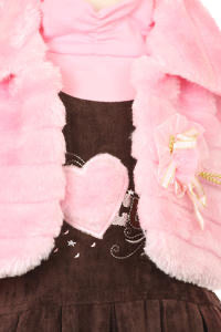 Dress with pink jacket