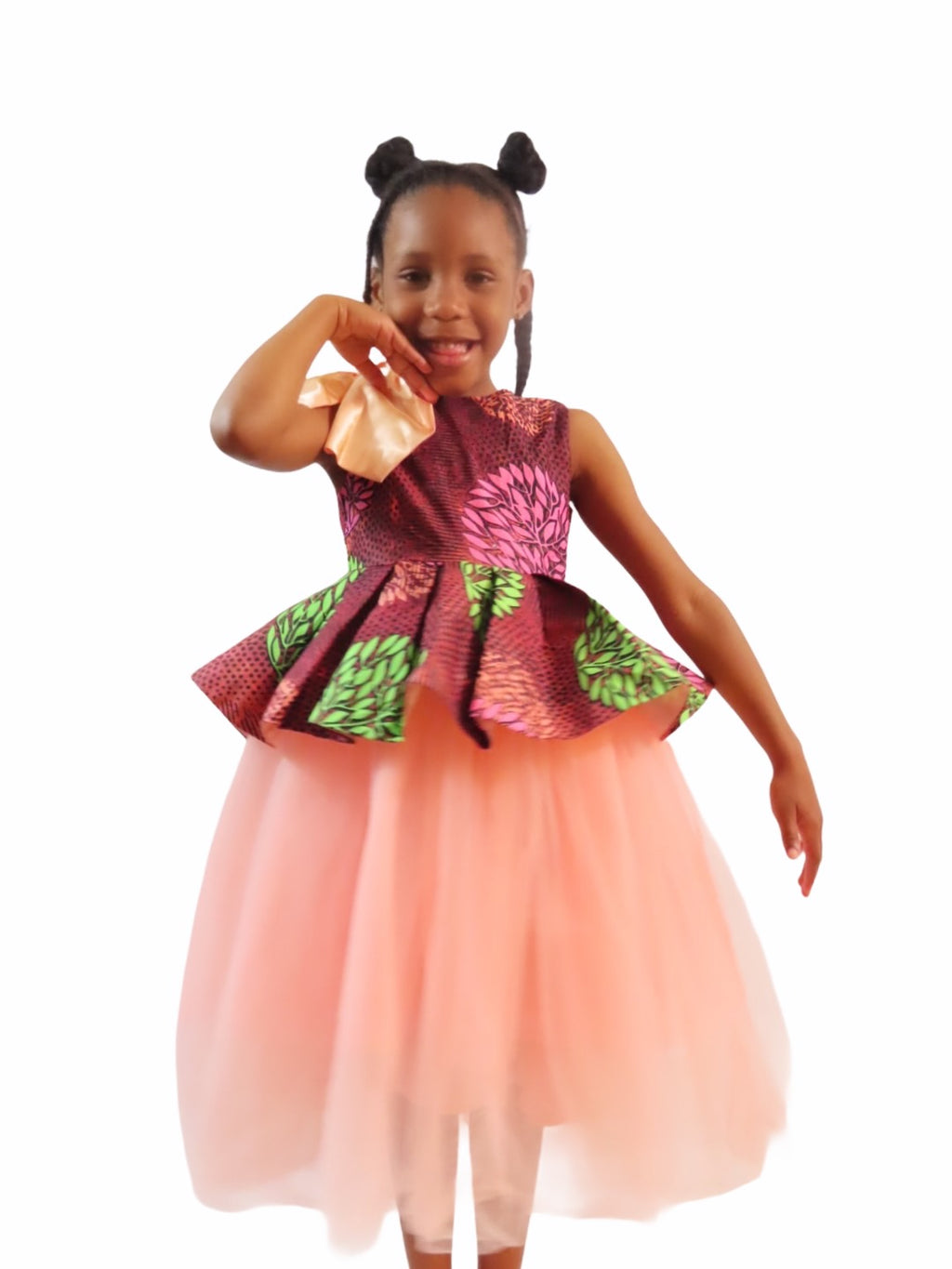 Wax print princess dress