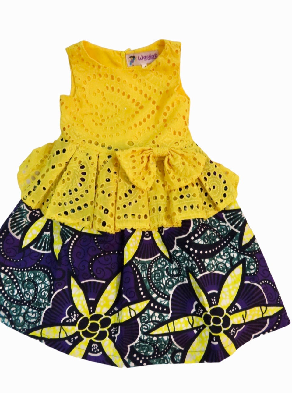 Lace wax print dress