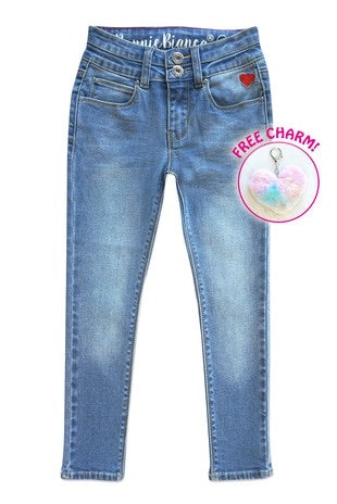 Blue wash denim jeans